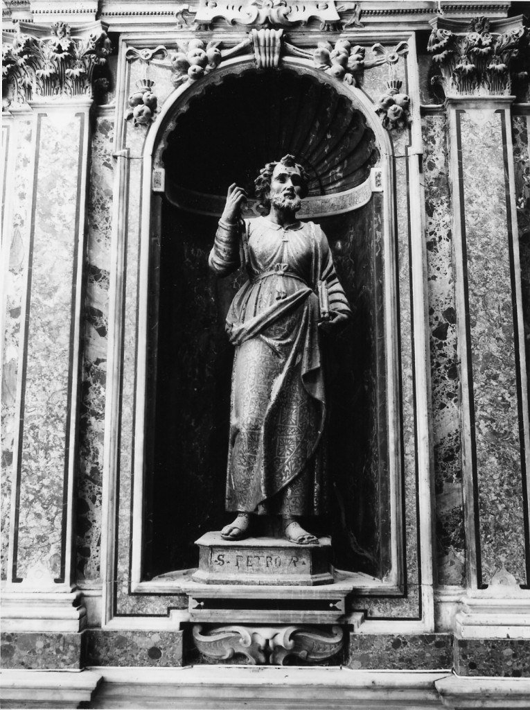 SAN PIETRO (statua) - bottega abruzzese (prima metà sec. XVII)