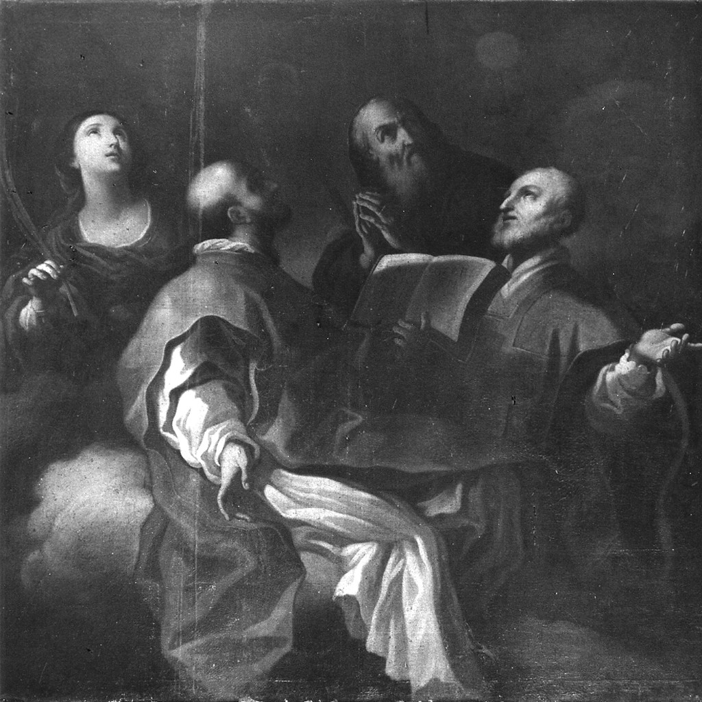 QUATTRO SANTI (dipinto) di Salini Alessandro (prima metà sec. XVIII)