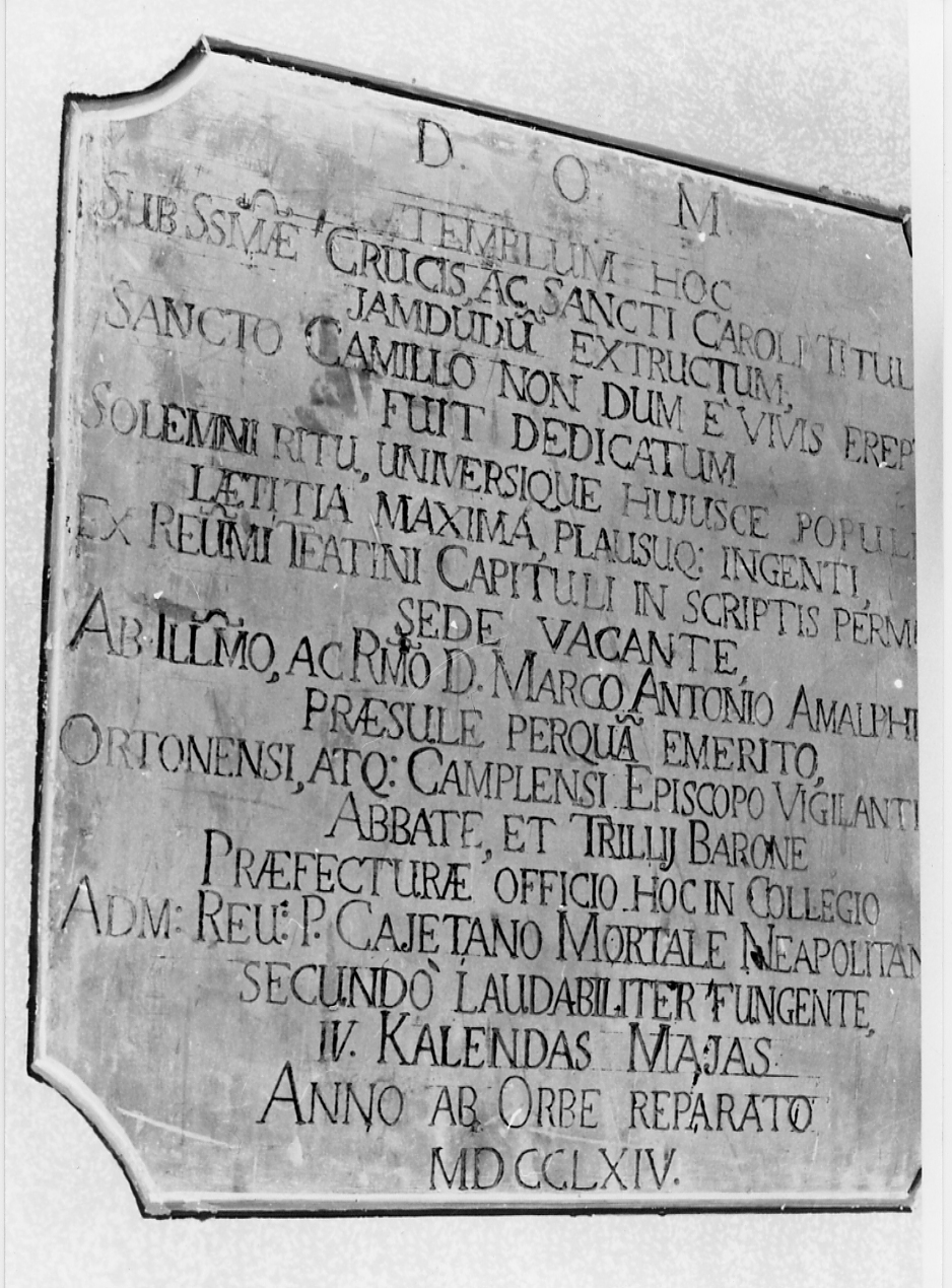 lapide documentaria - ambito abruzzese (sec. XVIII)