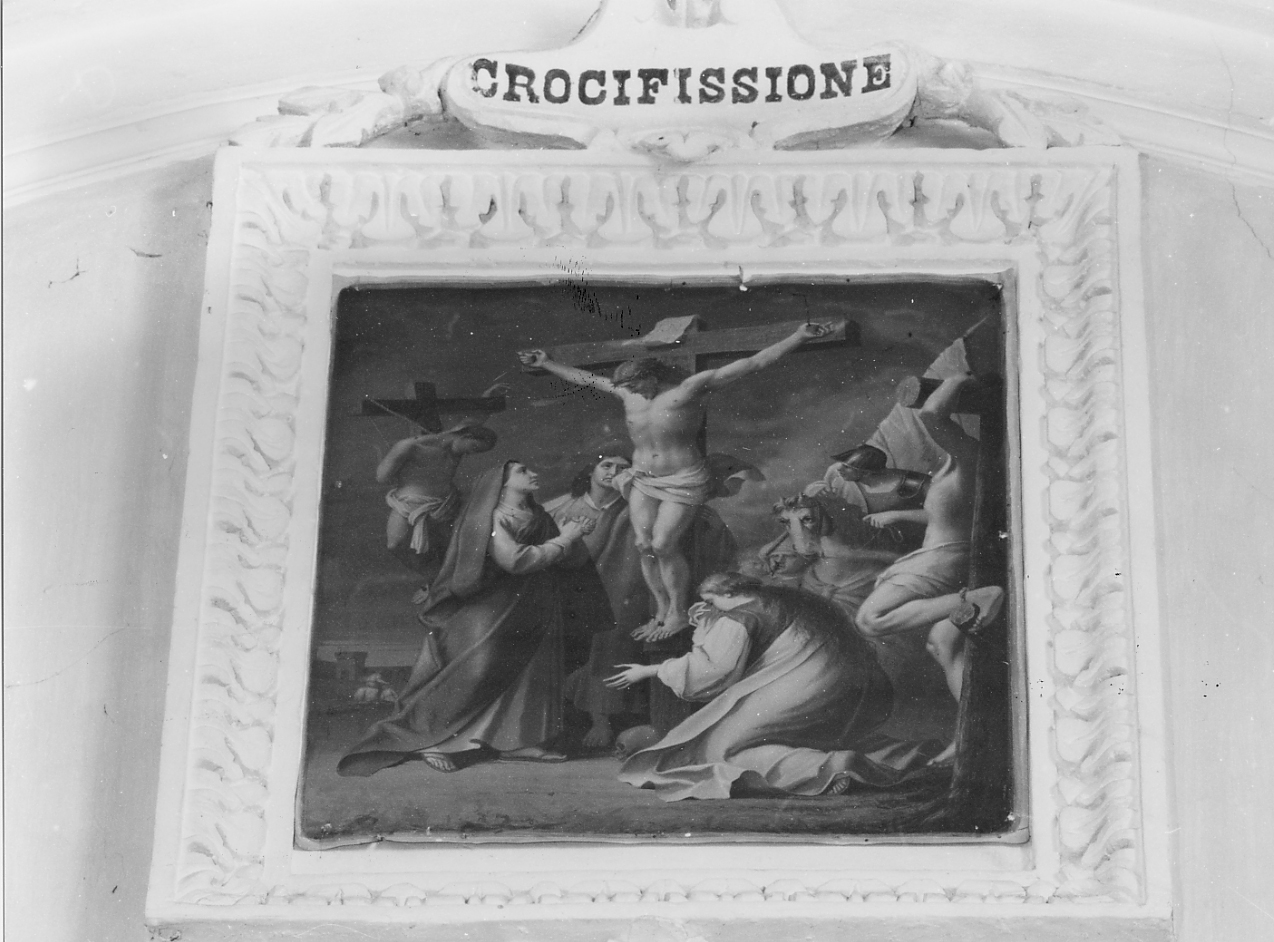 CROCIFISSIONE DI CRISTO (dipinto) - ambito abruzzese (sec. XIX)