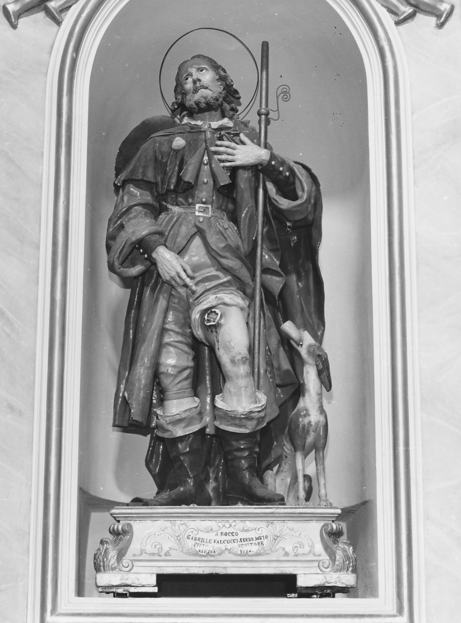 SAN ROCCO (statua) di Falcucci Michele (sec. XIX)