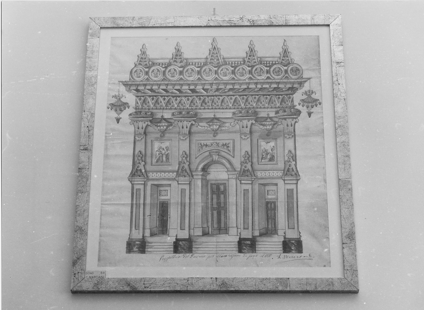 PROSPETTO DEL DUOMO DI LANCIANO (dipinto) - ambito abruzzese (sec. XX)