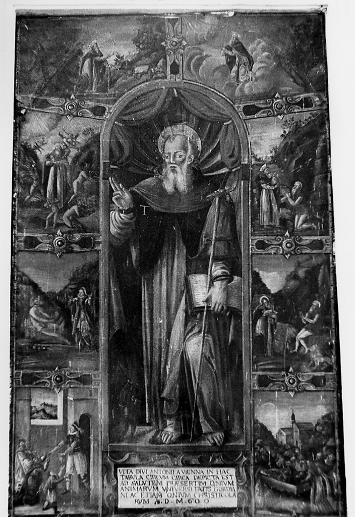 SANT'ANTONIO DA PADOVA ED EPISODI DELLA SUA VITA (pala d'altare) di Gentile Jacopo (sec. XVII)