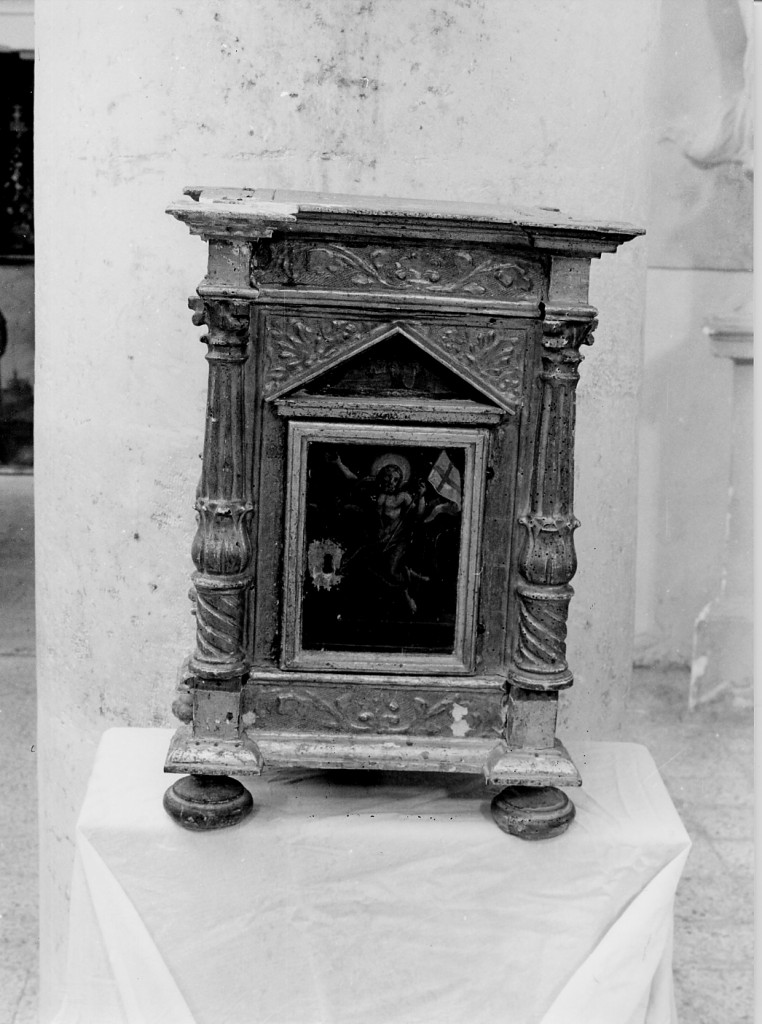 tabernacolo - bottega abruzzese (fine/inizio secc. XVII/ XVIII)