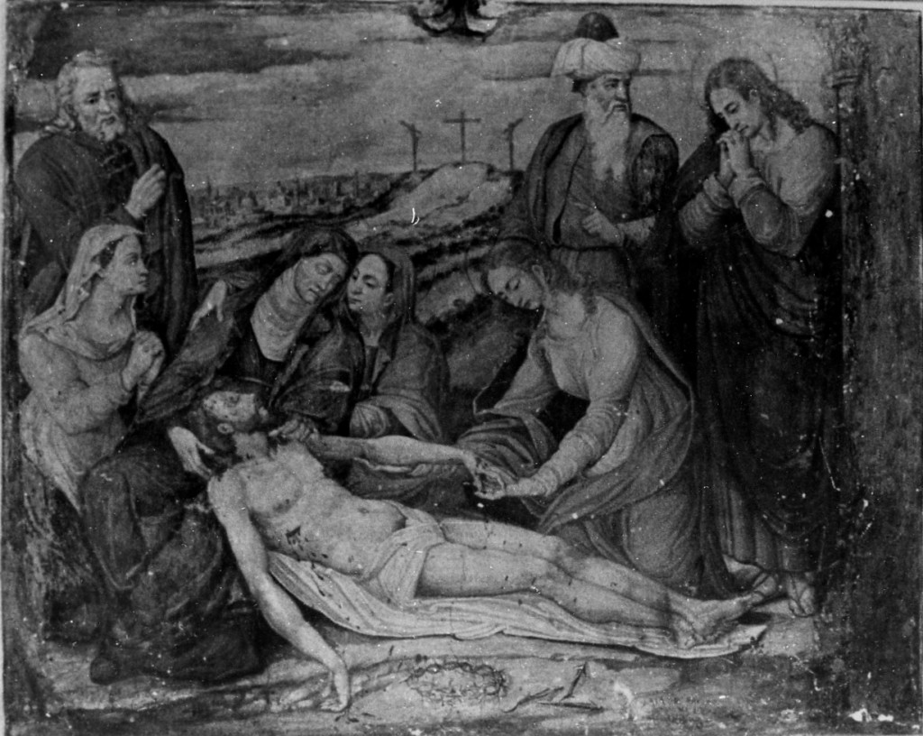 CRISTO IN PIETA' (dipinto) - ambito abruzzese (fine/inizio secc. XVIII/ XIX)