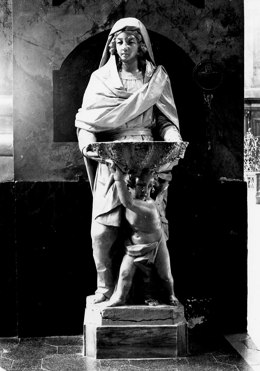 acquasantiera - a fusto di Fenenziani Giovanni (sec. XX)