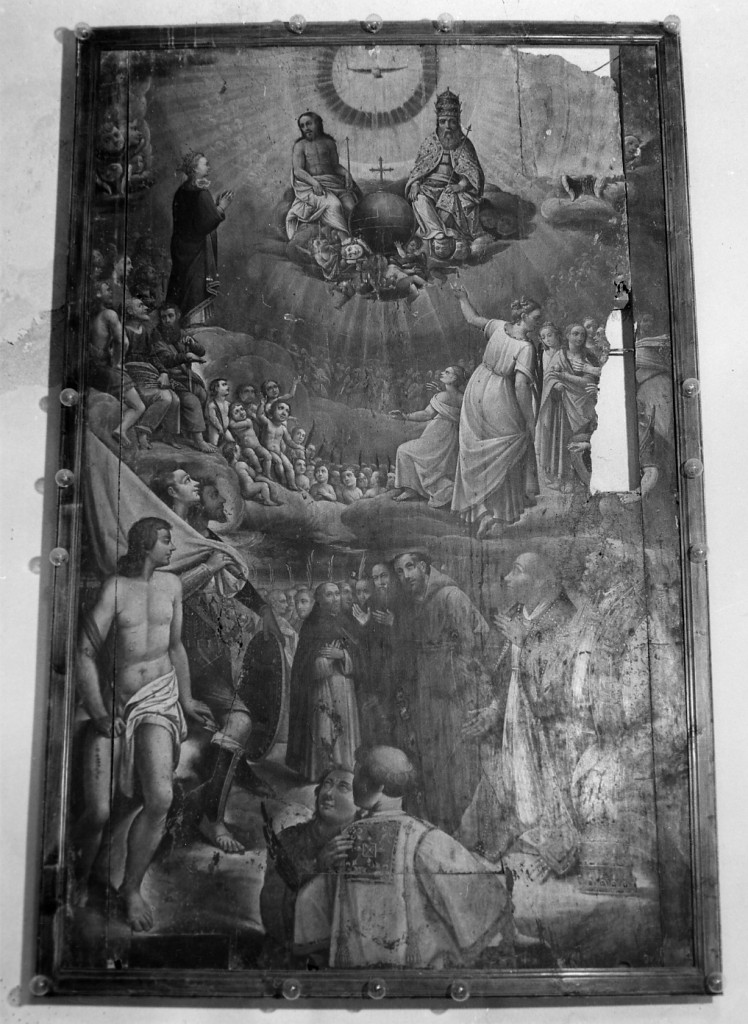 TRINITA' E SANTI (dipinto) - ambito abruzzese (sec. XVII)