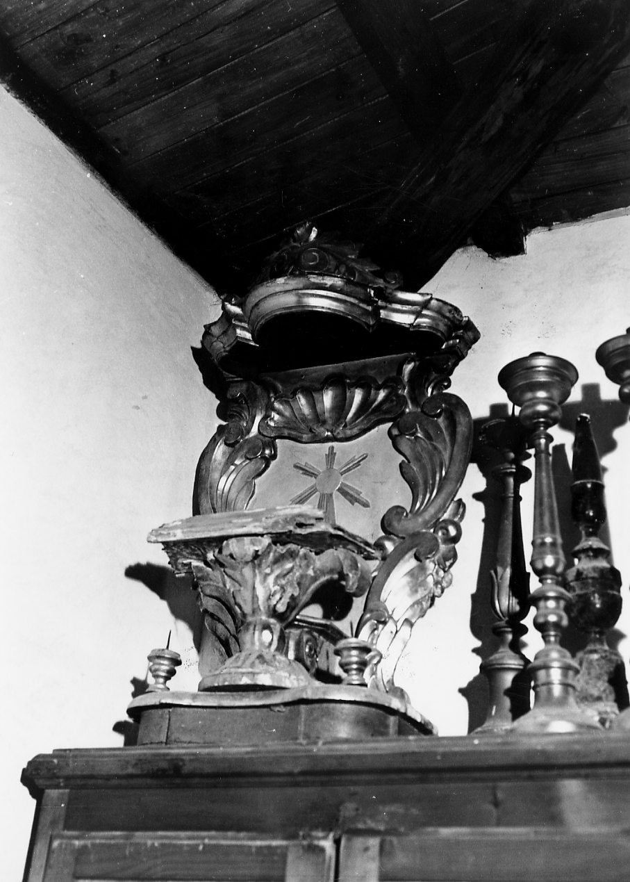 tronetto per esposizione eucaristica, opera isolata - ambito Italia centrale (sec. XVIII)