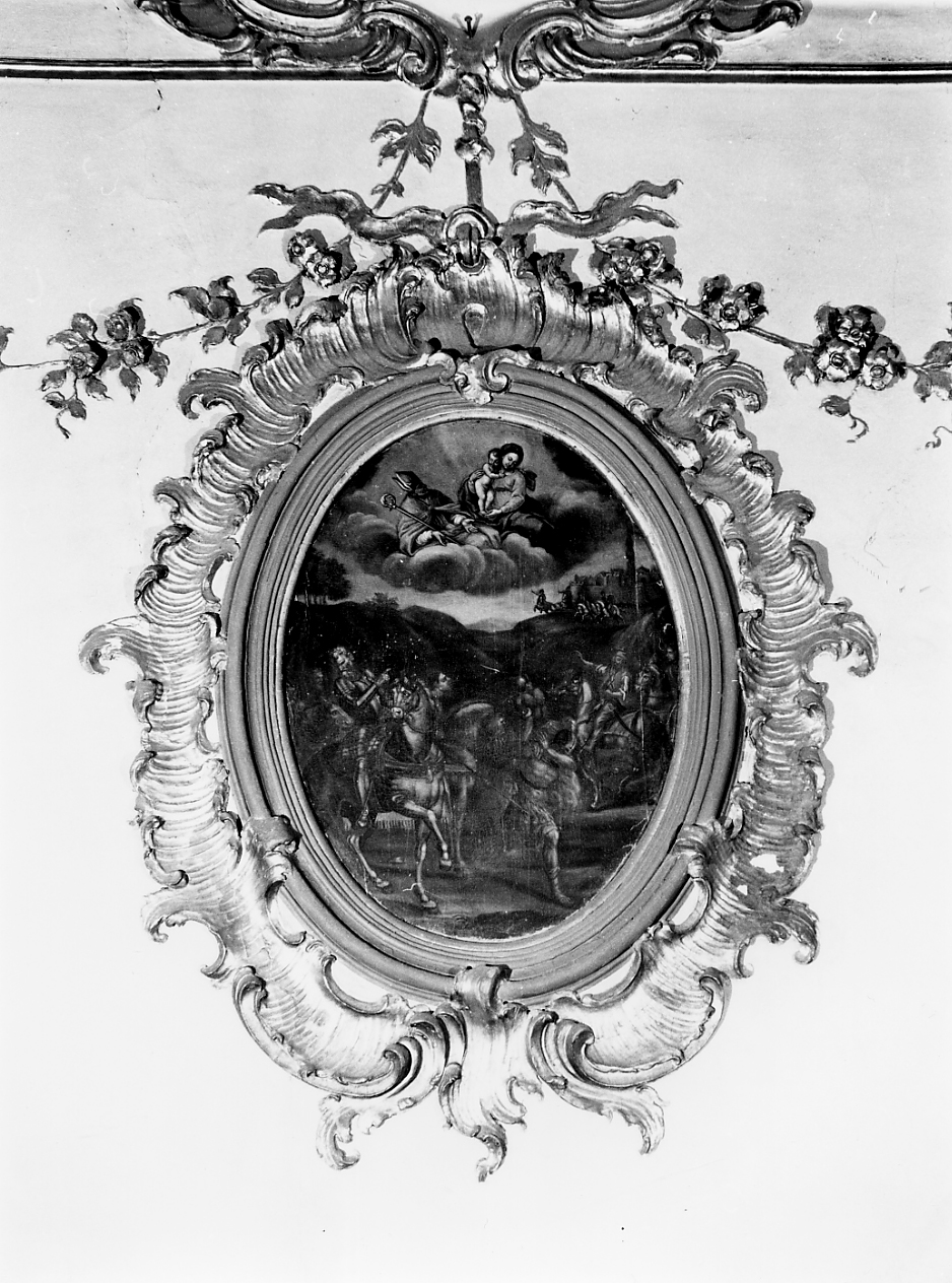 APPARIZIONE DELLA MADONNA E DI SAN BERARDO AL DUCA DI ATRI (dipinto, opera isolata) - ambito abruzzese (sec. XVIII)