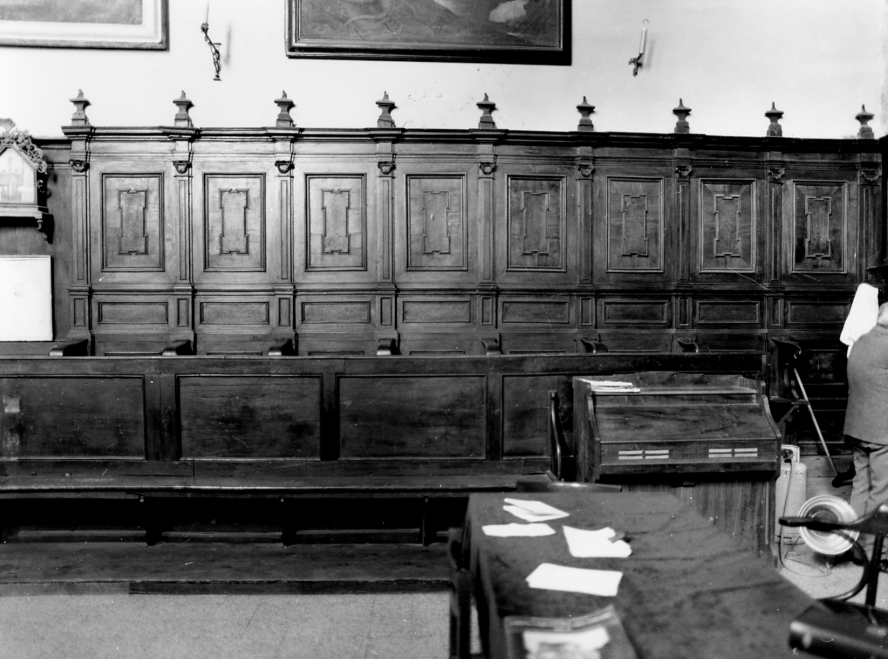 stalli del coro, opera isolata - ambito abruzzese (sec. XIX)