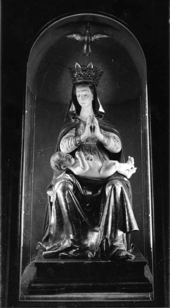 MADONNA CON IL BAMBINO (scultura) - ambito abruzzese (fine sec. XV)