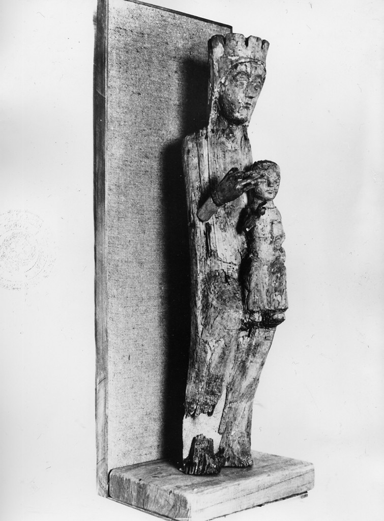 MADONNA CON BAMBINO (statua) - ambito abruzzese (sec. XIII)