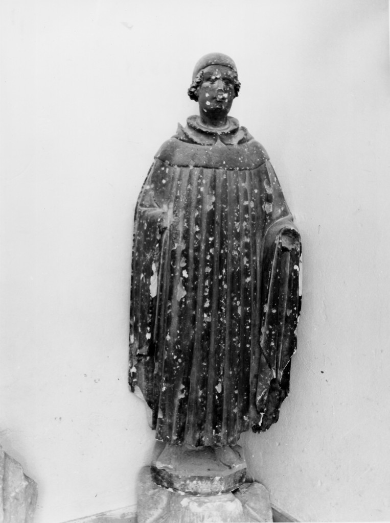 MONACO (statua) - ambito abruzzese (fine/inizio secc. XIV/ XV)