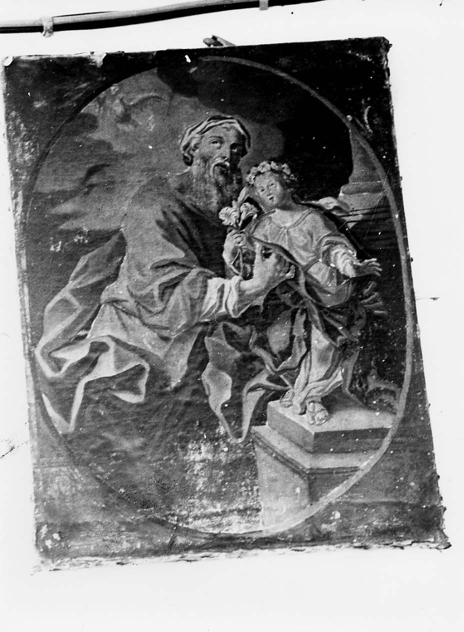 SAN GIOACCHINO E MARIA VERGINE BAMBINA (dipinto) - ambito Italia centrale (sec. XVII)