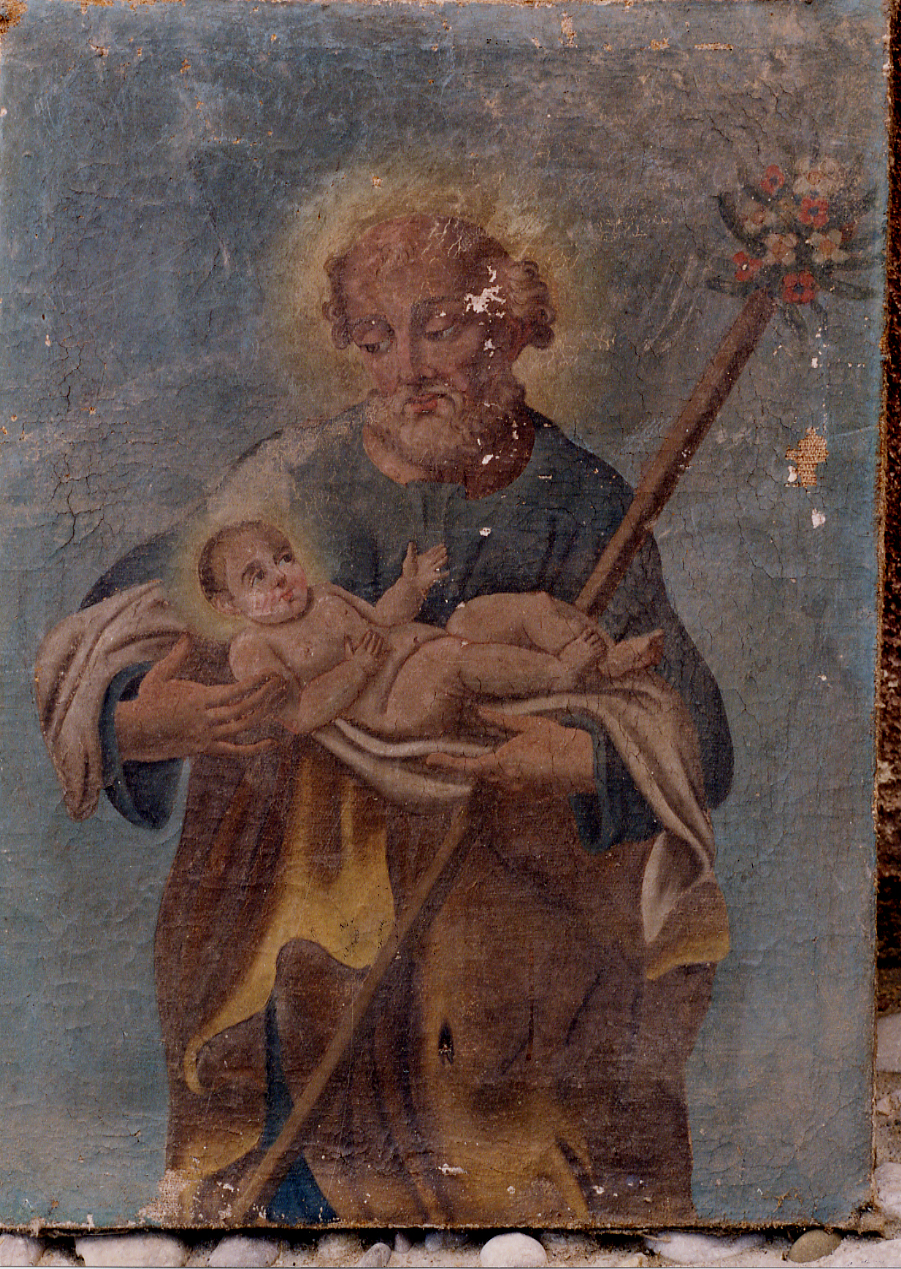 SAN GIUSEPPE E GESU' BAMBINO (dipinto) - ambito abruzzese (seconda metà sec. XVII)