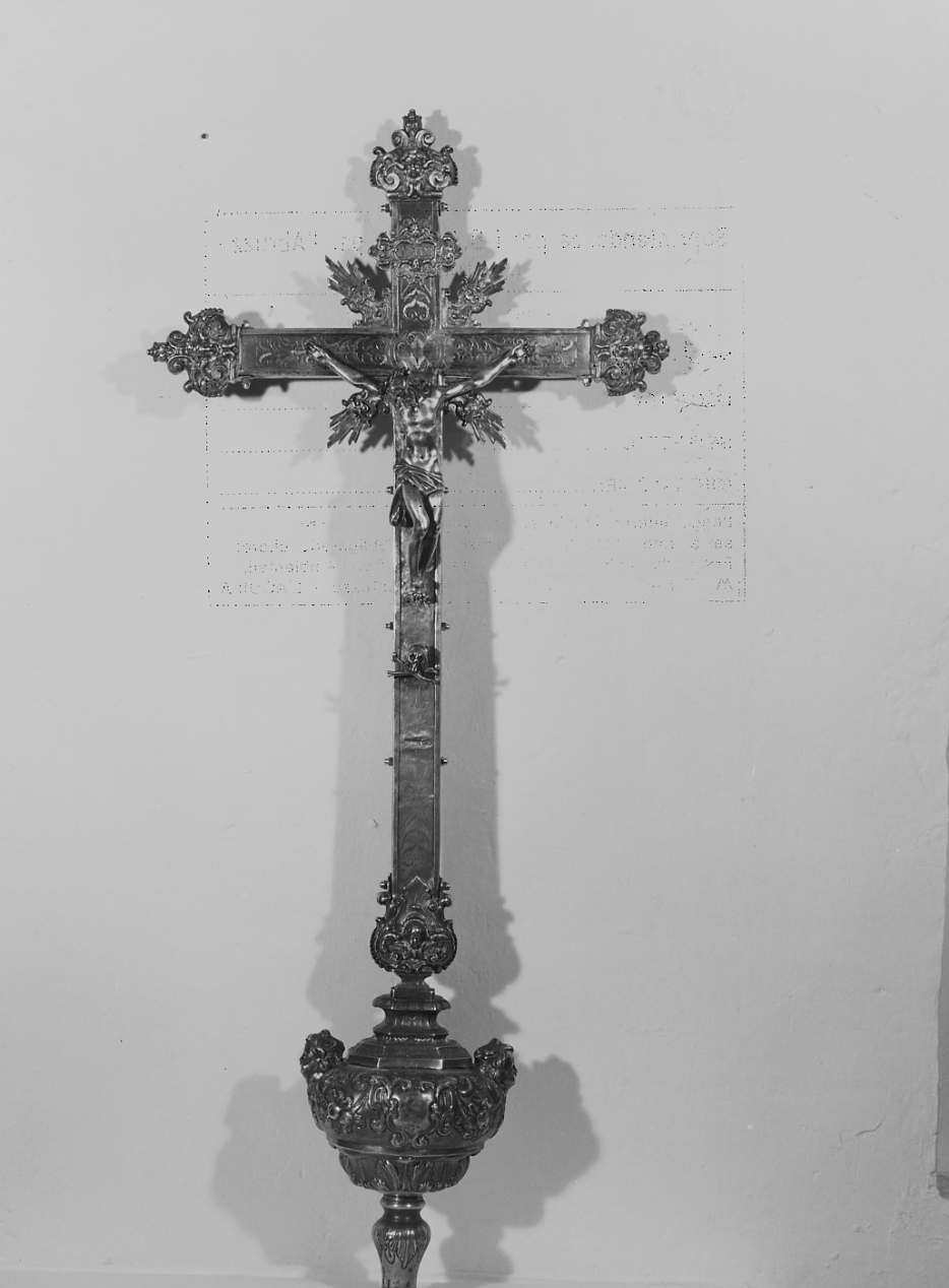 croce processionale, opera isolata - ambito napoletano (sec. XVII)