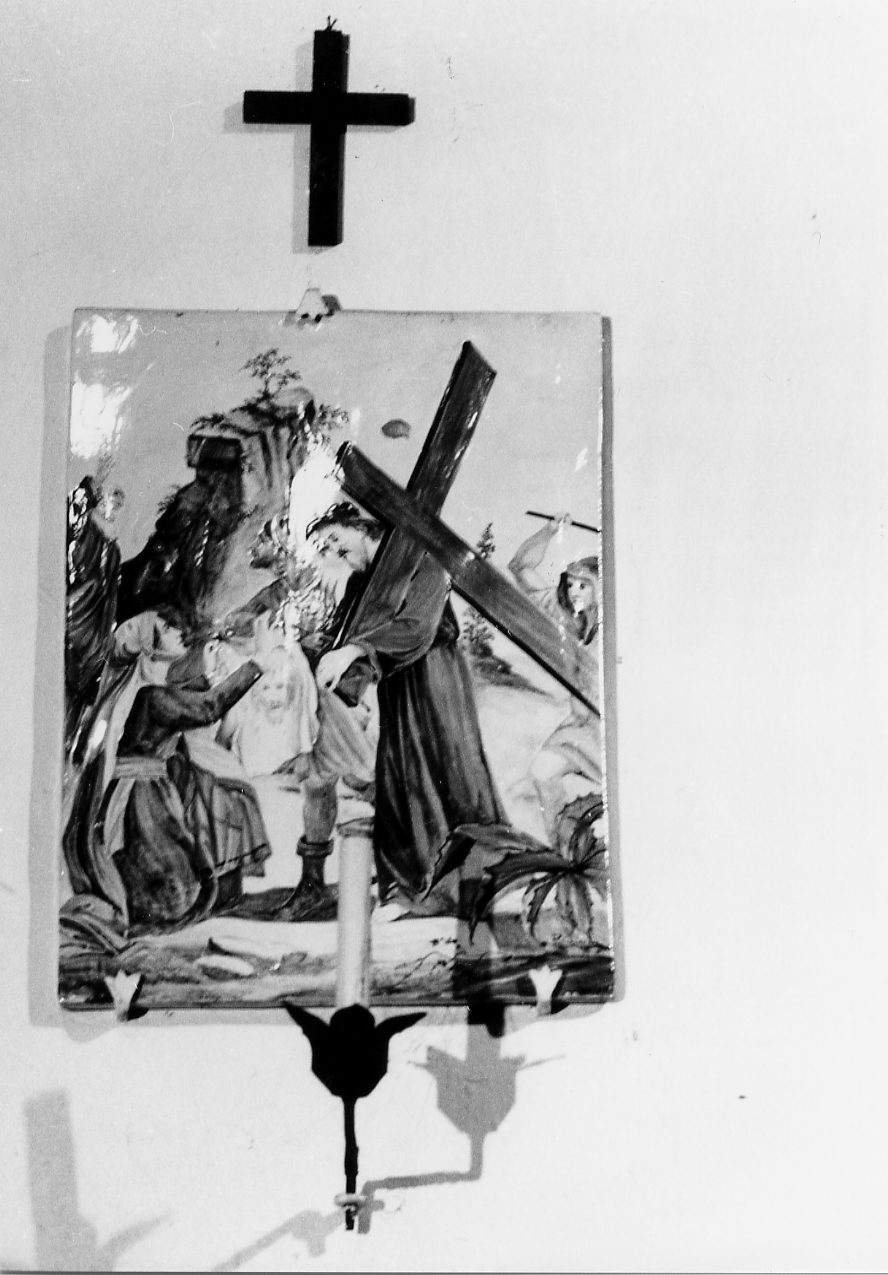STAZIONE VI: GESU' ASCIUGATO DA SANTA VERONICA (Via Crucis) - ambito Italia centrale (sec. XX)