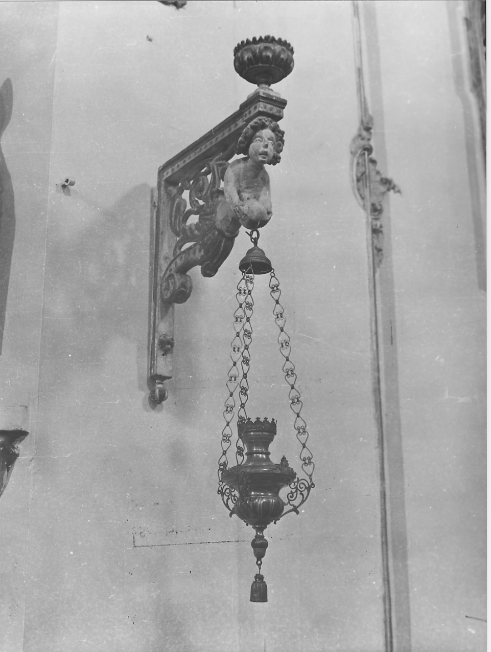 candeliere da parete, serie - ambito abruzzese (fine sec. XVII)