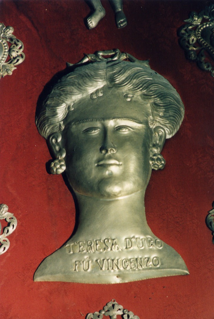 testa di donna (ex voto) - ambito napoletano (metà sec. XIX)