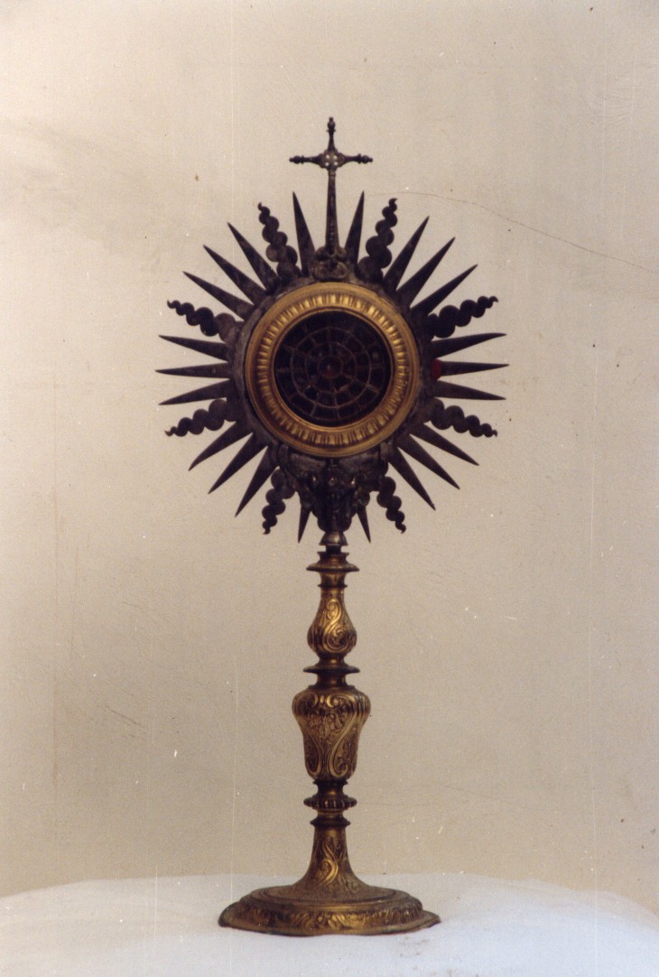 reliquiario - a ostensorio - ambito abruzzese (fine sec. XIX)