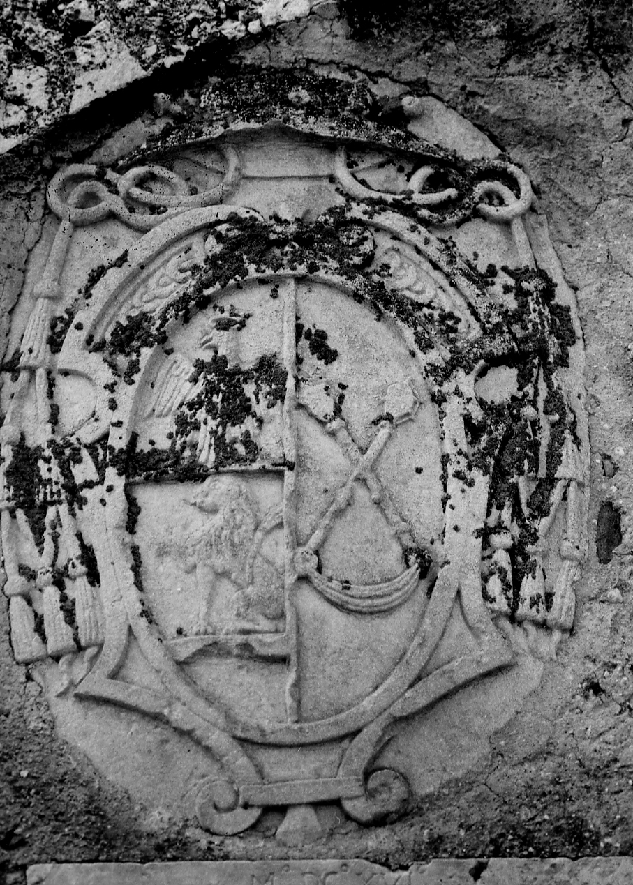 STEMMA GENTILIZIO DELLA FAMIGLIA DEL PEZZO (rilievo, opera isolata) - ambito Italia centrale (sec. XVII)