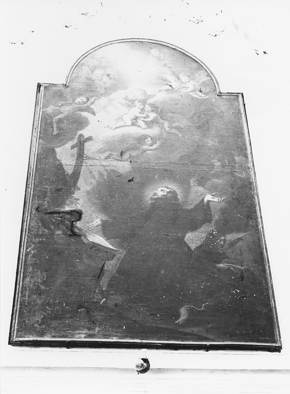 SAN FRANCESCO D'ASSISI RICEVE LE STIMMATE (dipinto) - ambito Italia centrale (sec. XVIII)