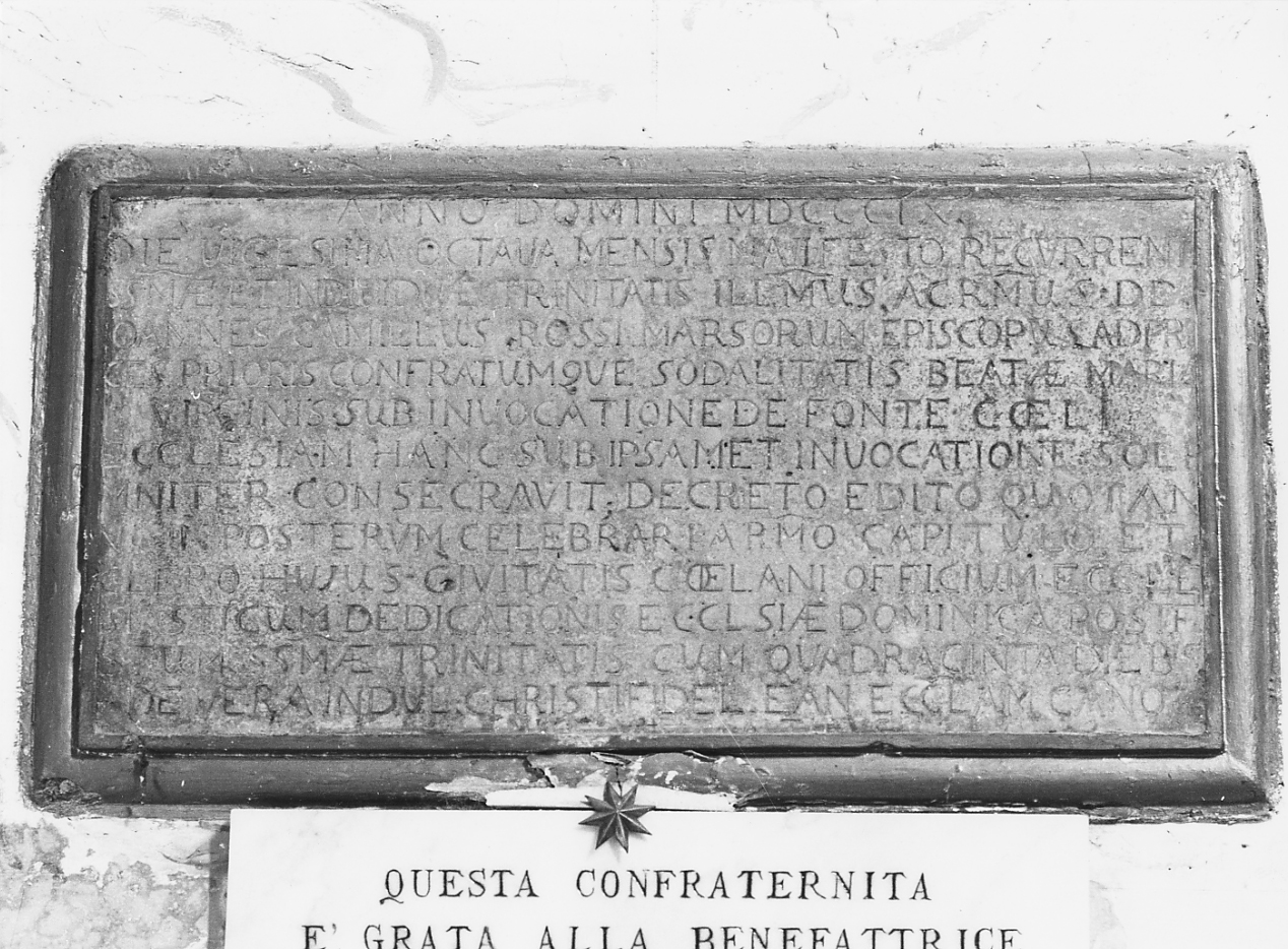 lapide - ambito Italia centrale (sec. XIX)