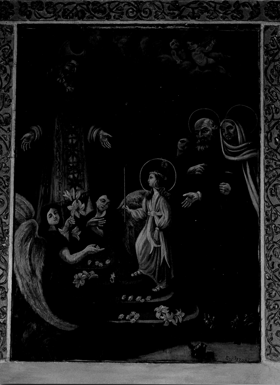 PRESENTAZIONE DI MARIA VERGINE AL TEMPIO (dipinto, opera isolata) di Bizzoni E (sec. XX)