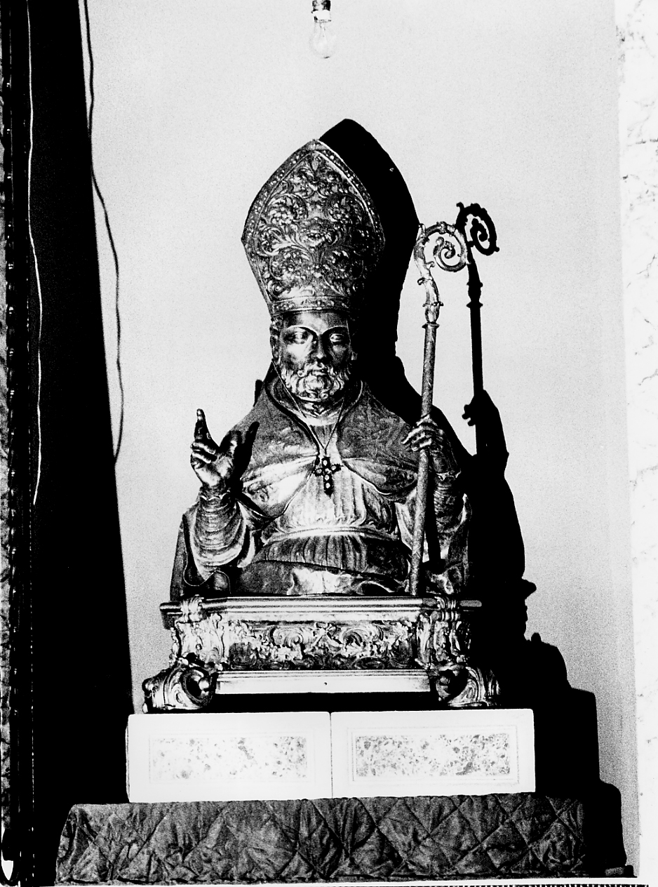 BUSTO DI SAN GIUSTINO (scultura) di Nicola da Guardiagrele, Santacroce (sec. XV)