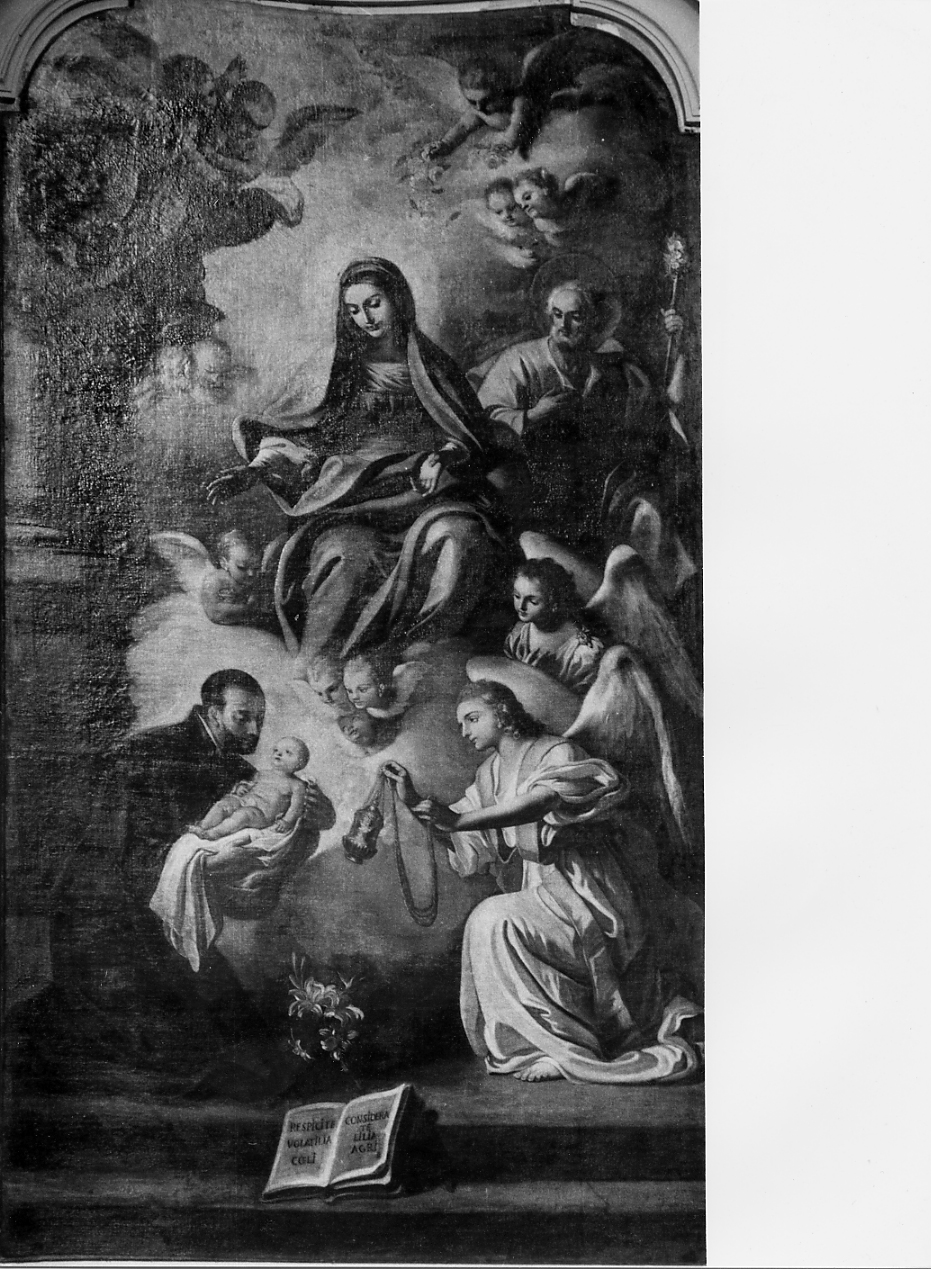 MADONNA E SAN GAETANO DA THIENE (dipinto) di De Maio Ludovico (seconda metà sec. XVIII)