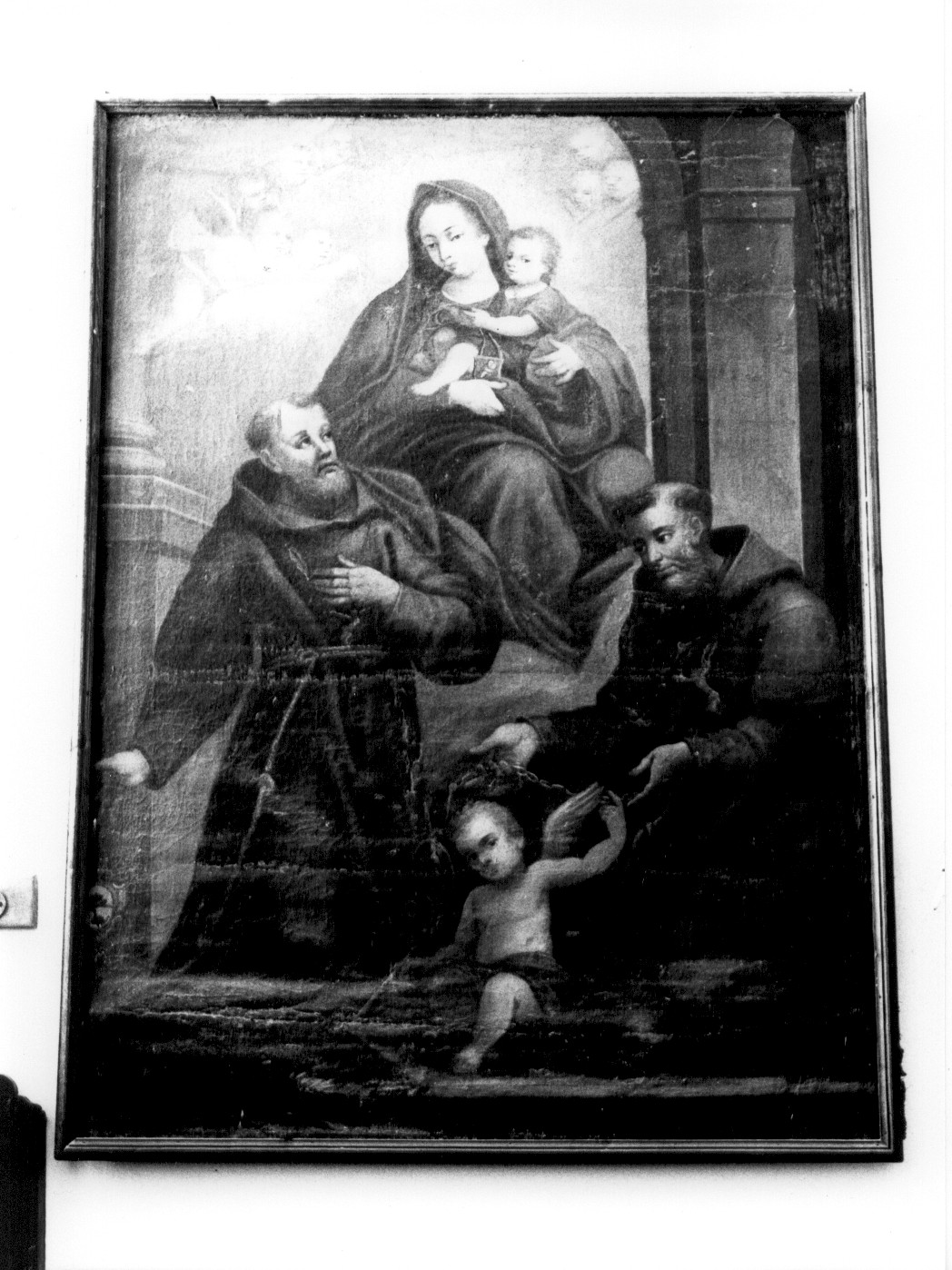 La Madonna e Santi, Madonna con altri personaggi (dipinto, opera isolata) - ambito abruzzese (sec. XVIII)
