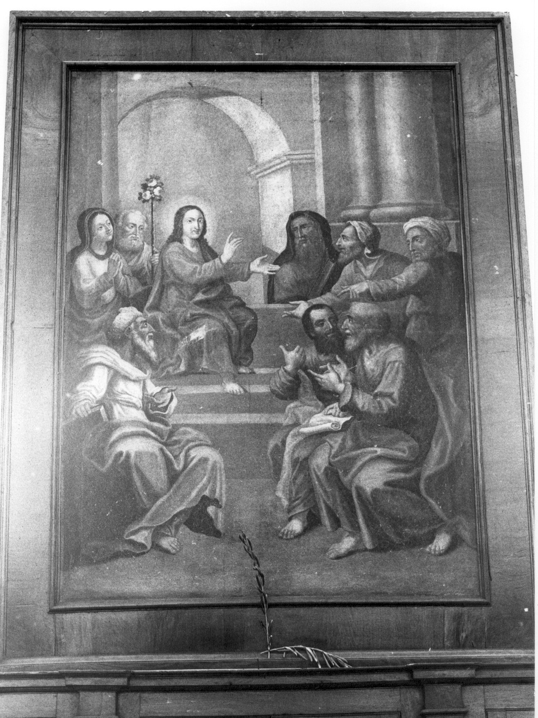 Gesù tra i dottori del tempio, disputa di Gesù con i dottori nel tempio (dipinto, opera isolata) - ambito abruzzese (sec. XIX)