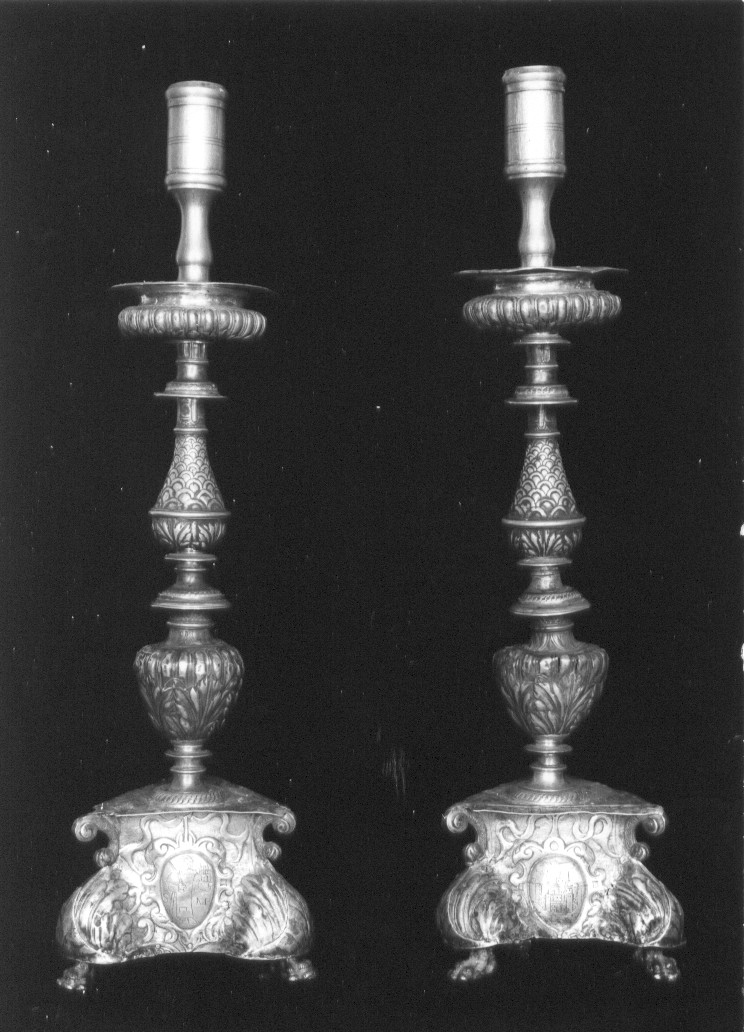 candelabro, coppia - bottega abruzzese (sec. XVIII)
