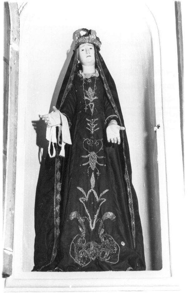 vestiario di statua, opera isolata - manifattura abruzzese (seconda metà sec. XIX)