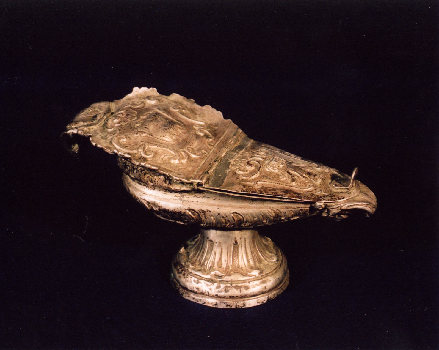 navicella portaincenso - a galeone, opera isolata - manifattura napoletana (secc. XVIII/ XIX)