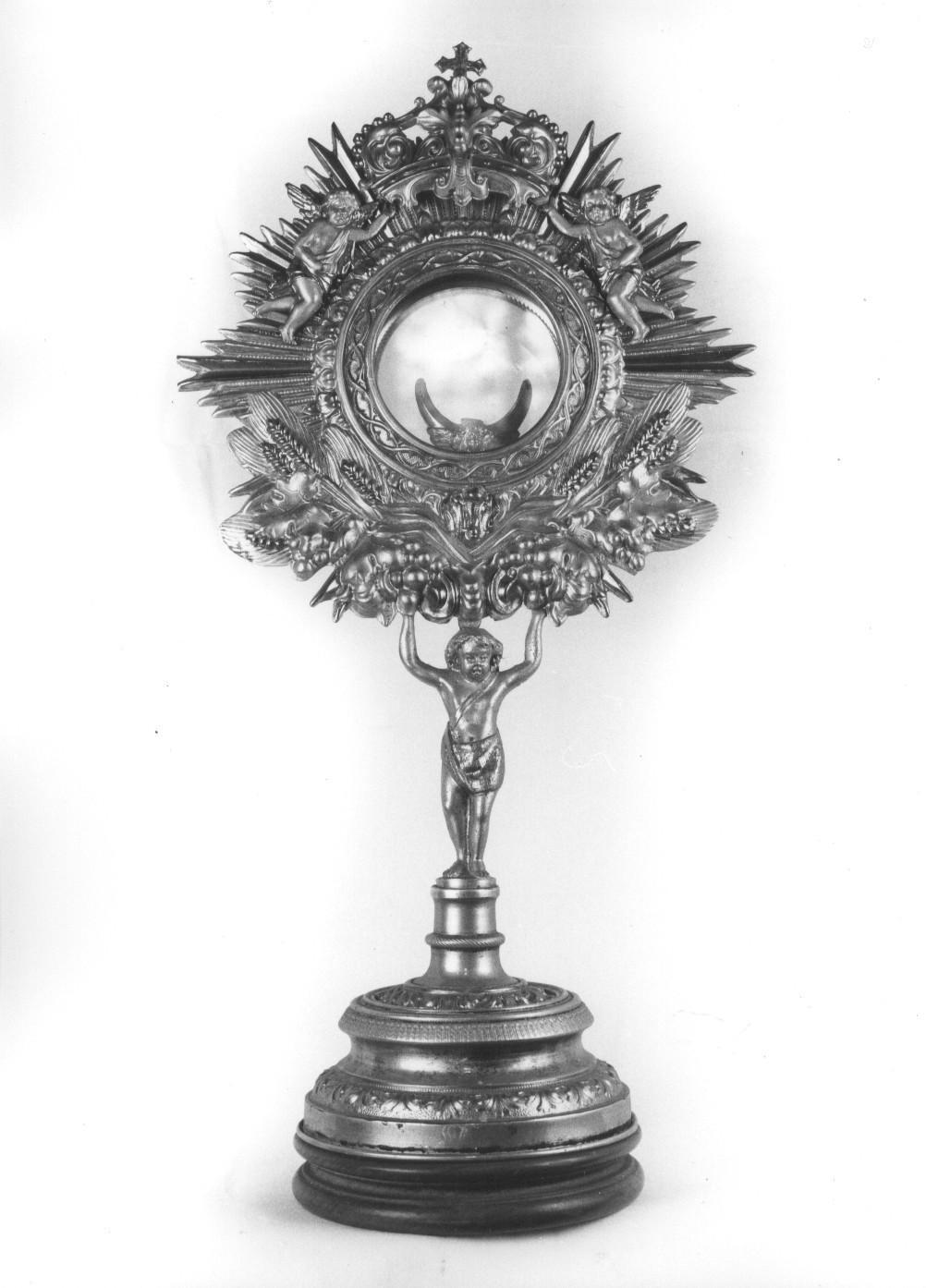 ostensorio - a raggiera - ambito abruzzese (sec. XIX)