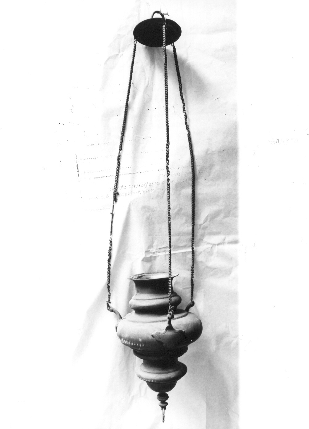 lampada pensile, coppia - ambito abruzzese (sec. XIX)