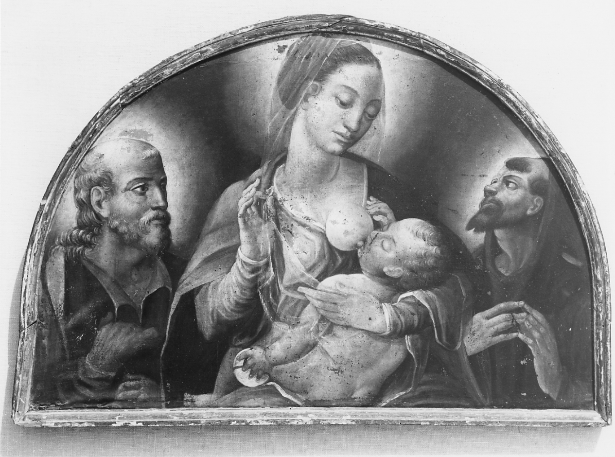 MADONNA CON BAMBINO E SANTI (dipinto) - ambito Italia centrale (sec. XVI)