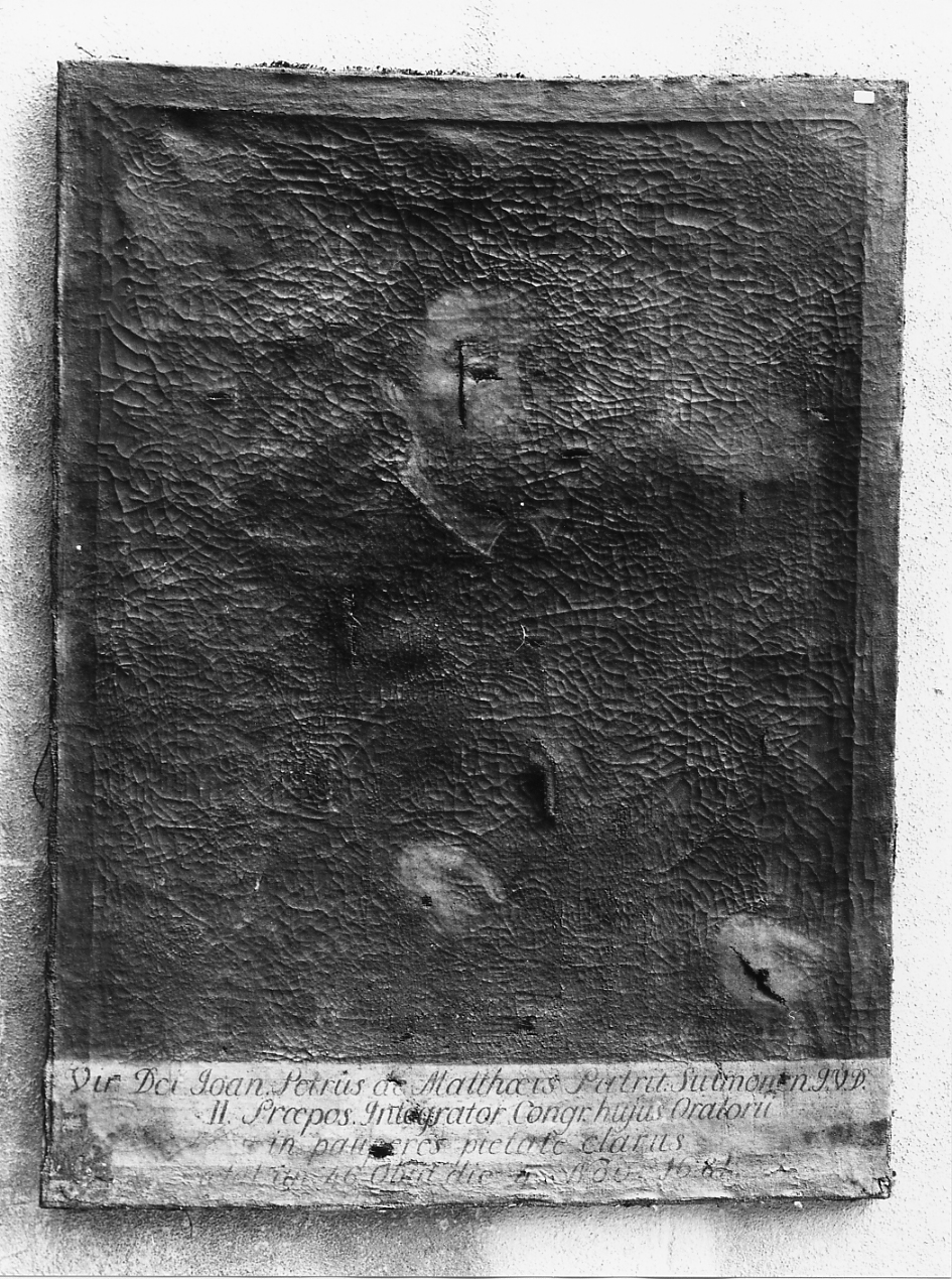 RITRATTO DI G. PIETRO DE MATTEIS, RITRATTO DI ECCLESIASTICO (dipinto) - ambito Italia centrale (seconda metà sec. XVIII)