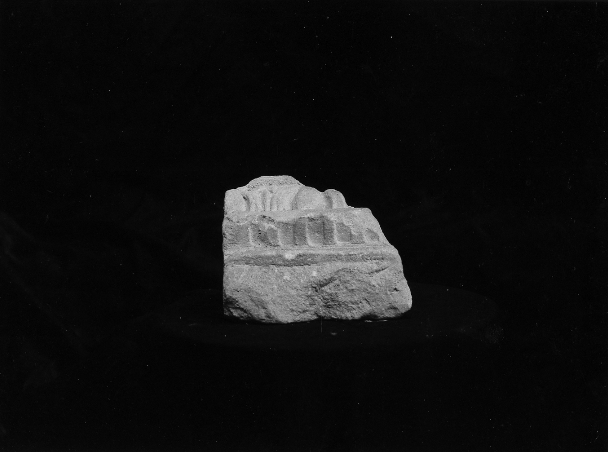 MOTIVI DECORATIVI GEOMETRICI (decorazione plastica, frammento) - ambito Italia centrale (sec. XVI)