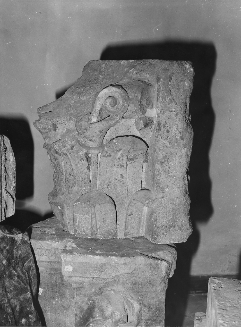 MOTIVI DECORATIVI VEGETALI (capitello) - ambito Italia centrale (secc. XV/ XVI)