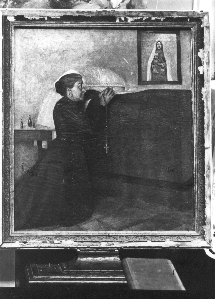 donna che prega (dipinto) - ambito Italia centrale (sec. XIX)