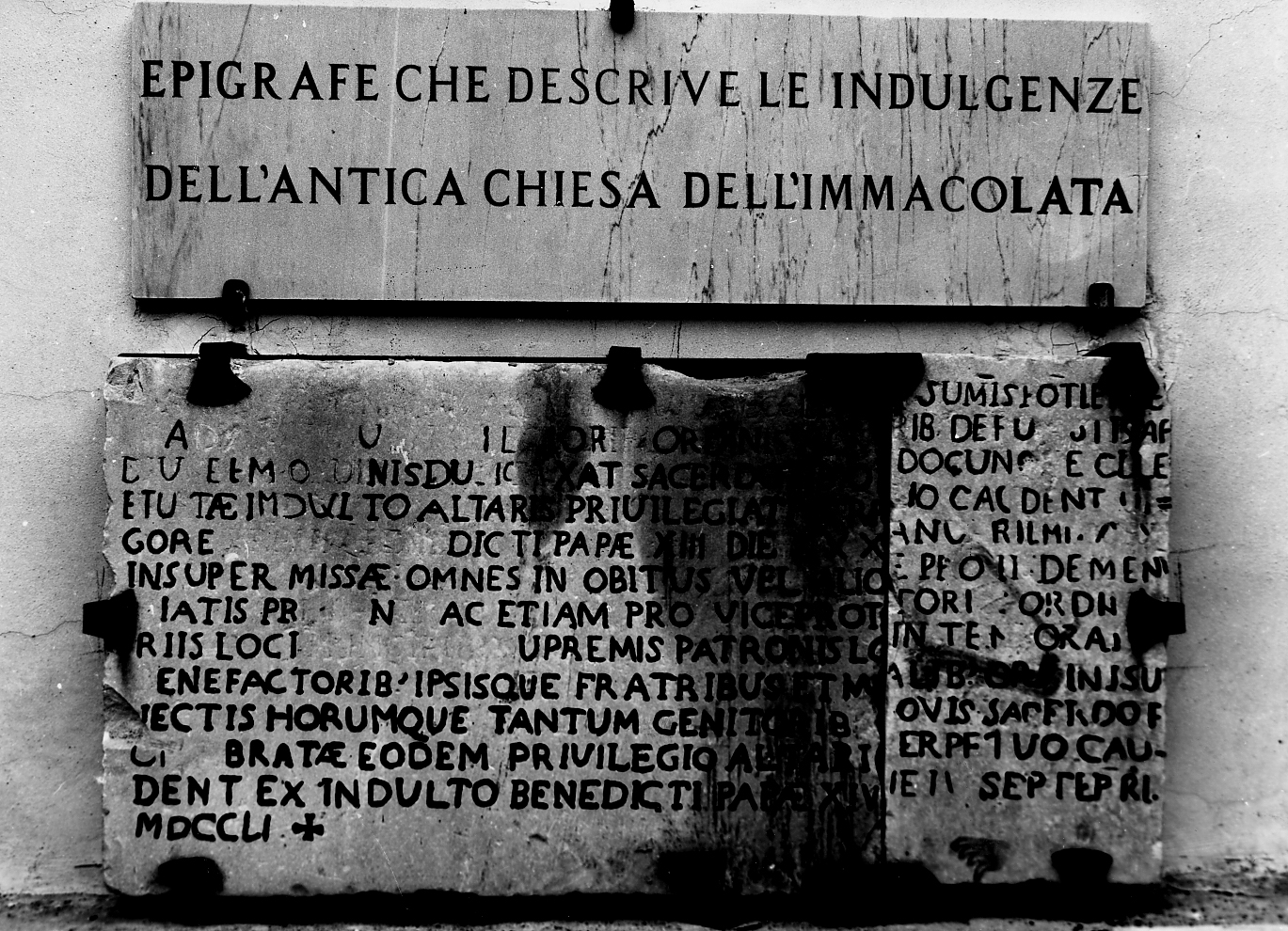 lapide documentaria - ambito Italia centrale (sec. XVIII)
