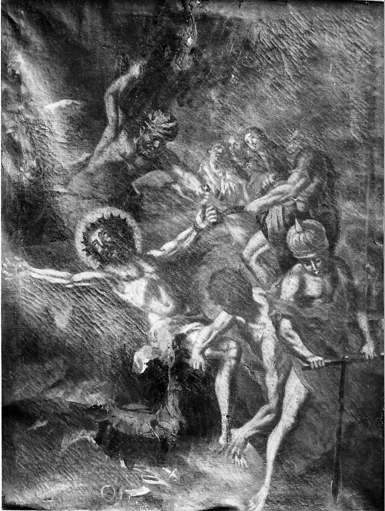 Stazione XI: Gesu' inchiodato alla Croce (Via Crucis) di Damini Vincenzo (prima metà sec. XVIII)
