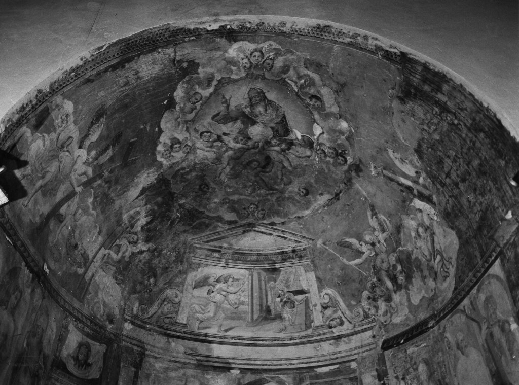 Dio Padre e angeli con i simboli della Passione (dipinto) - ambito Italia centrale (sec. XVI)