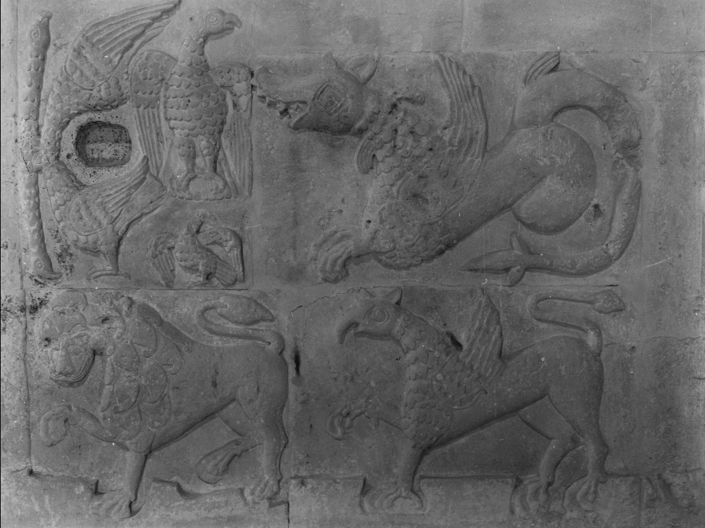 Animali fantastici (pluteo) - ambito Italia centrale (fine sec. XII)