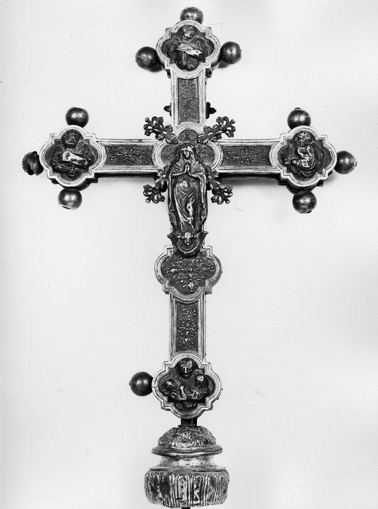 Madonna Assunta con i Quattro Evangelisti (croce processionale) - ambito Italia centrale (secc. XVI/ XVII)