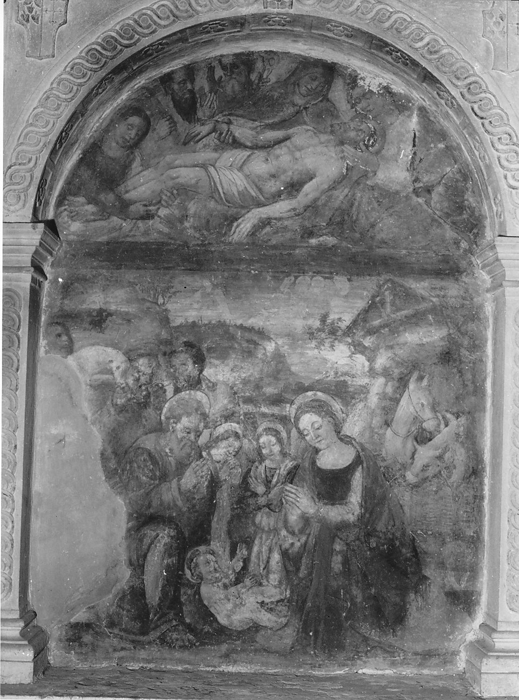 Compianto sul Cristo morto (dipinto) di Francesco di Paolo da Montereale (attribuito) (prima metà sec. XVI)