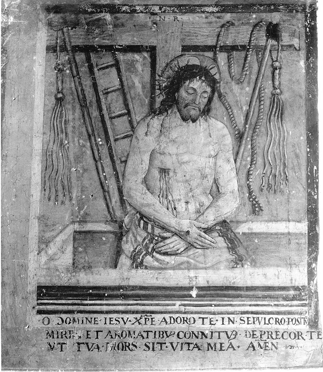 Cristo nel sepolcro (dipinto) di Francesco di Paolo da Montereale (inizio sec. XVI)