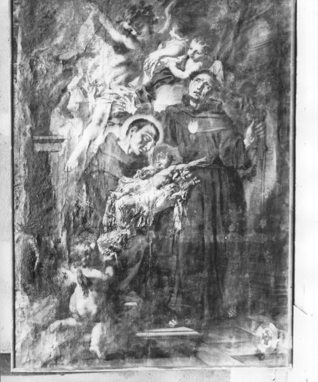 San Pietro di Alcalà e S. Pietro d'Alcantara (dipinto, opera isolata) di Damini Vincenzo (attribuito) (sec. XVIII)